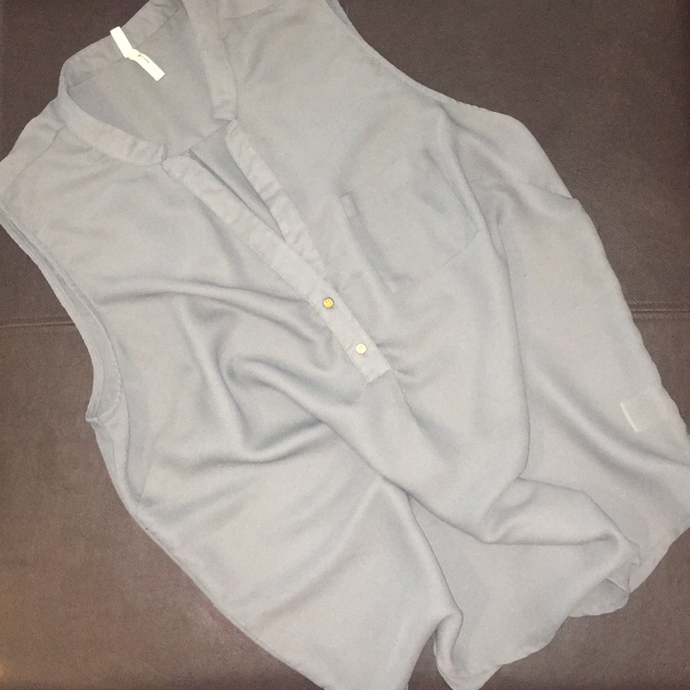 Gray Sheer Blouse